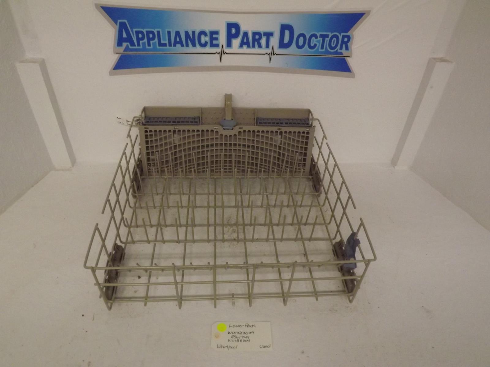 Whirlpool Dishwasher W10727679 8561749 W11158804 Lower Rack Used Whirlpool Dishwasher W10727679 8561749 W11158804 Lower Rack Used
